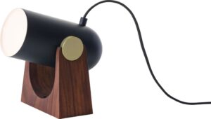 Lampa stołowa i ścienna Carronade czarna – elegancki design, uniwersalne zastosowanie, materiał metalowy