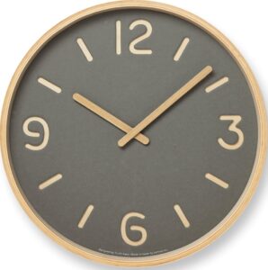 Zegar ścienny Thomson Paper 30,5 cm szary – nowoczesny design, precyzyjny mechanizm, minimalistyczny styl