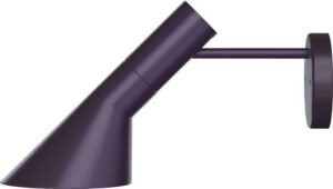 Kinkiet AJ oberżyna bez widocznego kabla i włącznika – nowoczesny design, oszczędność miejsca, elegancki kolor