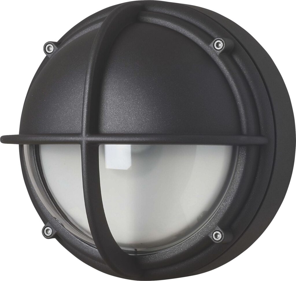 Kinkiet Skot Half LED 4000K transparentny z antracytową ramą – nowoczesny design, energooszczędne oświetlenie