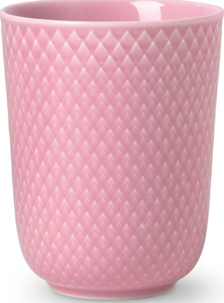 Kubek Rhombe różowy – elegancki design, ceramiczny materiał, uniwersalny rozmiar