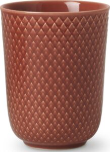 Kubek Rhombe terakota – elegancki design, ciepły kolor, ceramiczny materiał