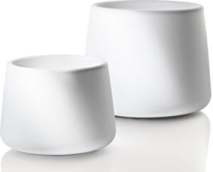 Doniczka Tubby 2 biała – elegancki design, trwały materiał, idealna do wnętrz i na balkon