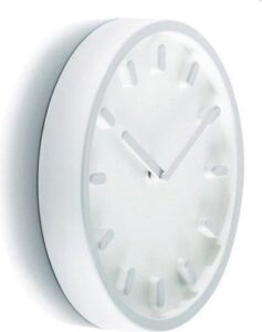 Zegar ścienny Tempo jasnoszary – nowoczesny design, minimalistyczny styl, idealny do każdego wnętrza