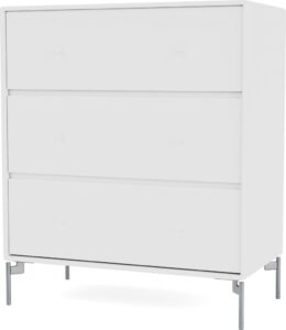 Komoda Carry biała na chromowanych nogach – elegancki design, funkcjonalność, wysoka jakość