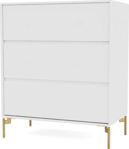 Komoda Carry biała na mosiężnych nogach – elegancki design, wysoka jakość wykonania, nowoczesny styl