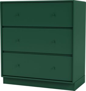 Komoda Carry ciemnozielona na cokole 7 cm – styl skandynawski, pojemna, elegancka
