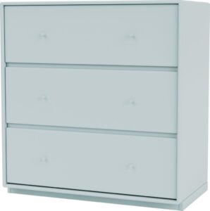 Komoda Carry jasnobłękitna na cokole 3 cm – stylowa, funkcjonalna, 3 szuflady, nowoczesny design