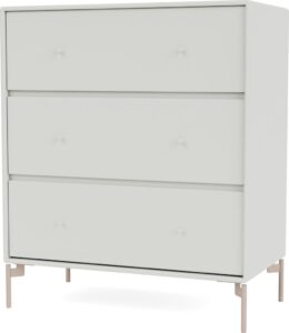 Komoda Carry jasnoszara na beżowych nogach – elegancki design, funkcjonalność, trwałość