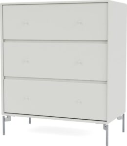 Komoda Carry jasnoszara na chromowanych nogach – elegancki design, funkcjonalność, nowoczesny styl