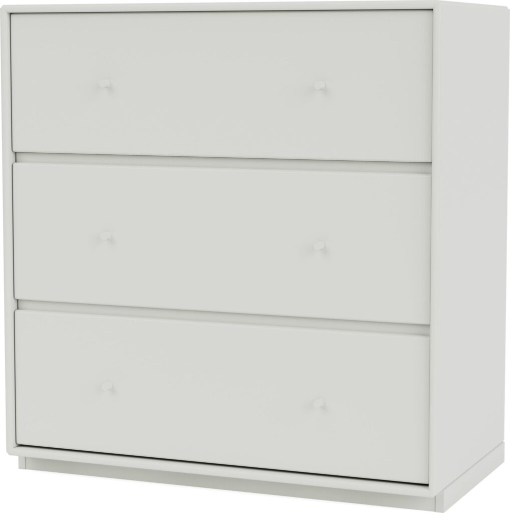 Komoda Carry jasnoszara na cokole 3 cm – elegancki design, funkcjonalność, materiał drewnopochodny
