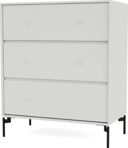 Komoda Carry jasnoszara na czarnych nogach – nowoczesny design, pojemne szuflady, funkcjonalność