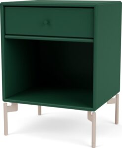 Szafka nocna Dream ciemnozielona na beżowych nogach – elegancki design, praktyczna funkcjonalność, idealna do sypialni