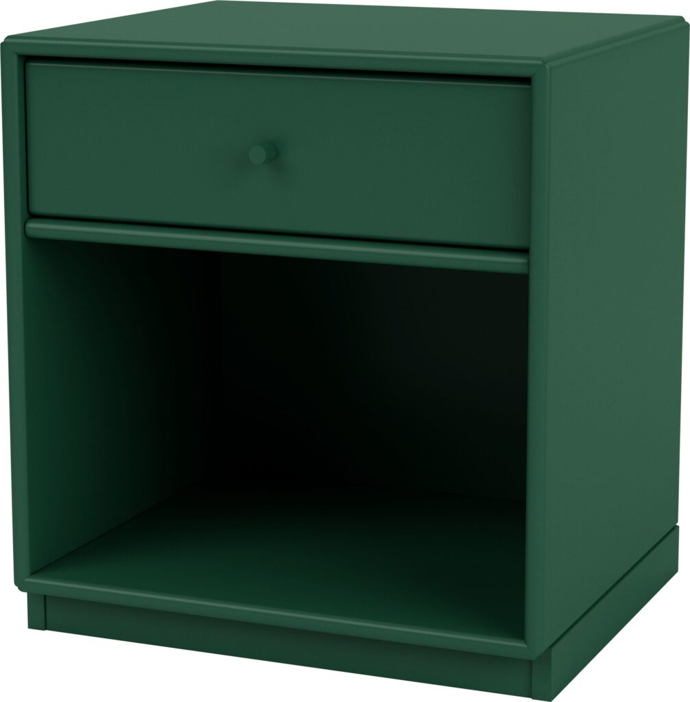 Szafka nocna Dream ciemnozielona na cokole 3 cm – elegancki design, funkcjonalność, drewniana konstrukcja