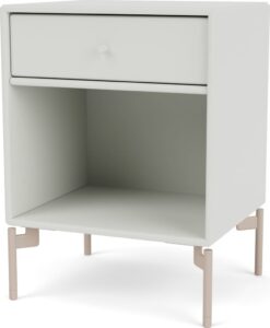 Szafka nocna Dream jasnoszara na beżowych nogach – elegancki design, funkcjonalność, nowoczesny styl