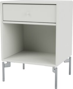 Szafka nocna Dream jasnoszara na chromowanych nogach – elegancki design, praktyczne rozwiązania, nowoczesny styl