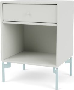 Szafka nocna Dream jasnoszara na jasnobłękitnych nogach – elegancki design, funkcjonalność, styl skandynawski