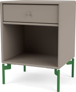 Szafka nocna Dream truflowa na zielonych nogach – elegancki design, funkcjonalność, unikalny kolor
