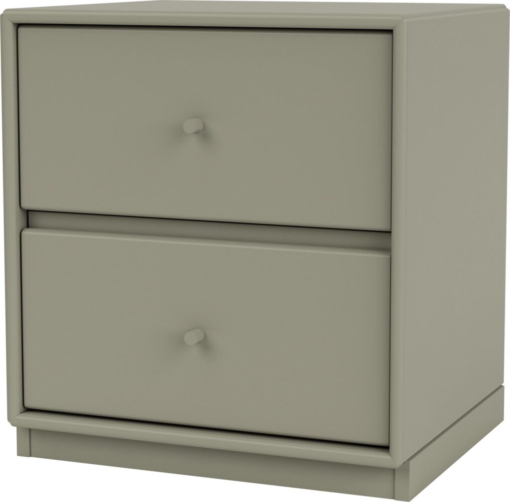 Szafka nocna Drift brązowozielona na cokole 3 cm – elegancki design, funkcjonalność, solidne wykonanie