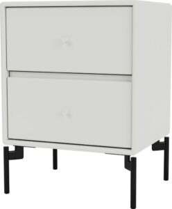 Szafka nocna Drift jasnoszara na czarnych nogach – elegancki design, funkcjonalność, trwałość