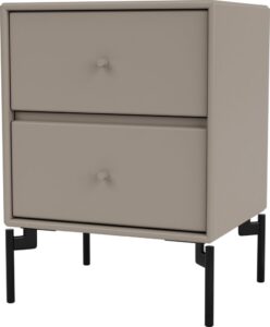 Szafka nocna Drift truflowa na czarnych nogach – elegancki design, funkcjonalność, nowoczesny styl