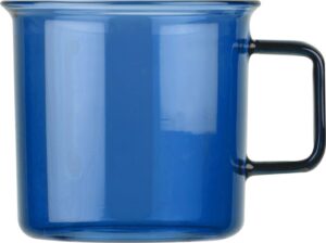 Kubek Muurla 350 ml niebieski szklany – elegancki design, funkcjonalność, idealny do napojów