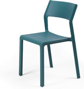 Krzesło ogrodowe Trill Bistrot turkusowe – elegancki design, wygodna konstrukcja, odporne na warunki atmosferyczne