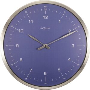 Zegar ścienny 60 Minutes – elegancki design, niebieski kolor, nowoczesny styl