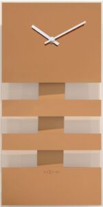 Zegar ścienny Bold Stripes miedź – nowoczesny design, elegancki kolor, idealny do każdego wnętrza