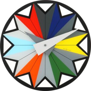 Zegar ścienny Circus – kolorowy, nowoczesny design, idealny do dziecięcego pokoju
