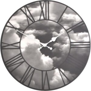 Zegar ścienny Clouds – nowoczesny design, chmury, styl skandynawski, biały