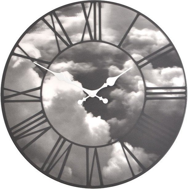 Zegar ścienny Clouds – nowoczesny design, chmury, styl skandynawski, biały