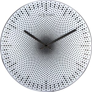 Zegar ścienny Dots II – nowoczesny design, minimalistyczny, kolor czarny, materiał metal