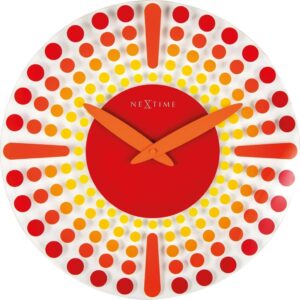 Zegar ścienny Dreamtime czerwony – nowoczesny design, precyzyjny mechanizm, wyróżniający się kolor