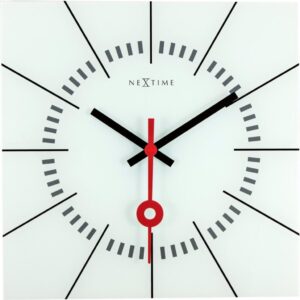 Zegar ścienny Stazione biały – elegancki design, minimalistyczny styl, wysoka jakość wykonania