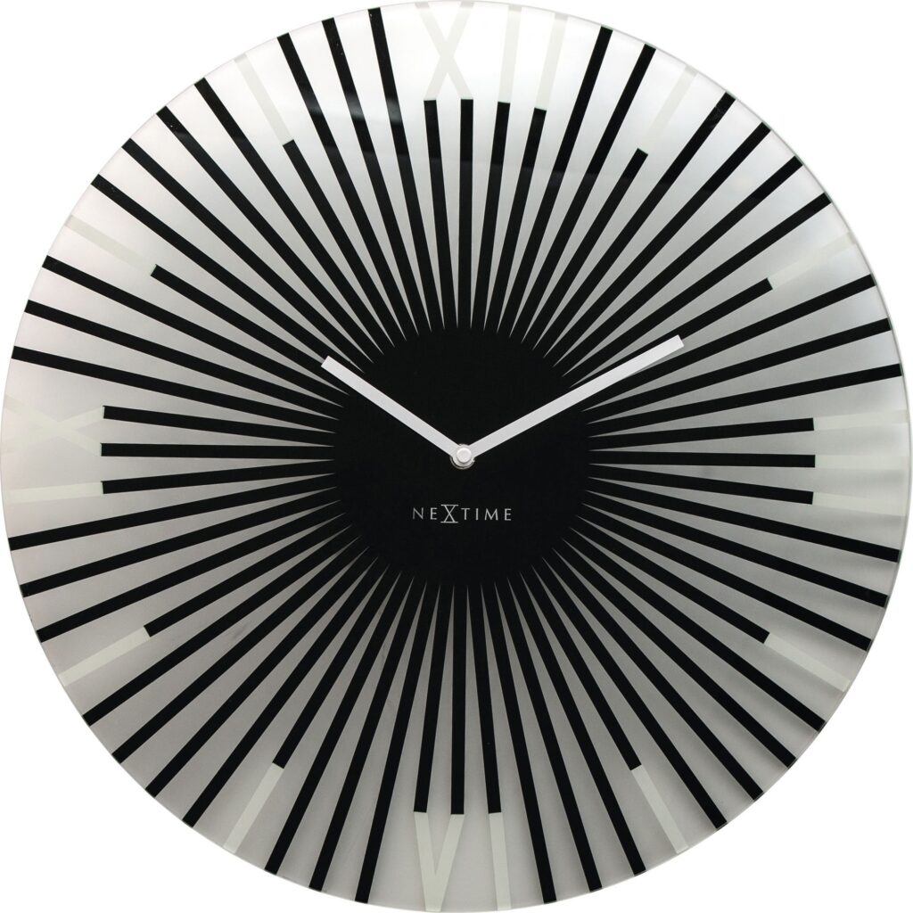 Zegar ścienny Sticks black – minimalistyczny design, czarny kolor, nowoczesny styl