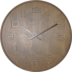 Zegar ścienny Wood Wood Medium naturalne drewno – elegancki design, średni rozmiar, naturalny materiał