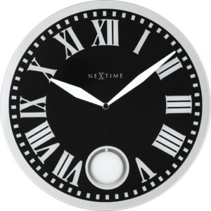 Zegar ścienny z wahadłem Romana Black – elegancki styl, czarny kolor, funkcjonalność