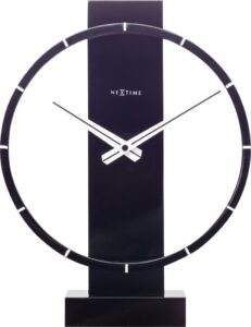 Zegar stołowy Carl Small czarny – elegancki design, kompaktowy rozmiar, nowoczesny styl
