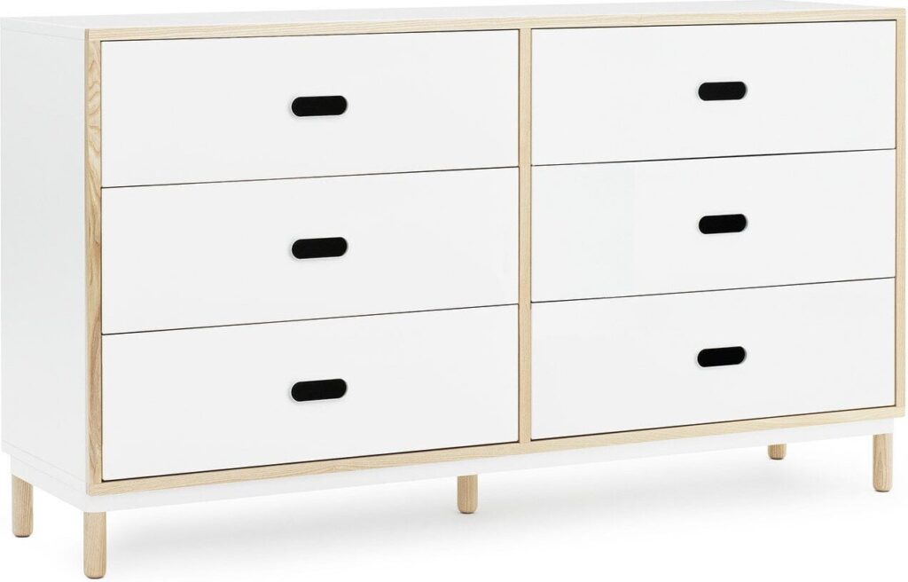 Komoda Kabino z 6 szufladami biała – elegancki design, pojemne szuflady, funkcjonalność