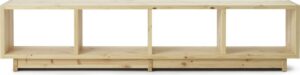 Regał Plank niski 220 cm naturalne drewno – elegancki design, praktyczny rozmiar, idealny do każdego wnętrza