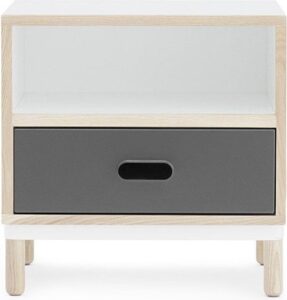 Szafka nocna Kabino szara – nowoczesny design, praktyczne zastosowanie, solidna konstrukcja