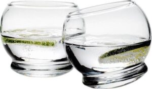 Szklanki Rocking Glass 4 szt. – elegancki design, szklane, do napojów zimnych i gorących