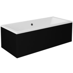 Obudowa wanny prostej Quadro 155/70 czarna – elegancki design, odporność na wilgoć, łatwy montaż