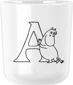 Kubek ABC Muminki A – ceramiczny, kolorowy, 300 ml, z motywem Muminków