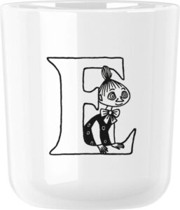 Kubek ABC Muminki E – ceramiczny, kolorowy, idealny do kawy i herbaty