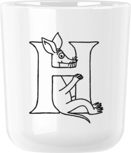 Kubek ABC Muminki H – wyjątkowy design, ceramiczny, pojemność 300 ml