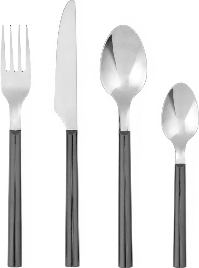 Komplet sztućców Grand Cru Bistro szare 16 el. – elegancki design, wysokiej jakości materiał, praktyczne zastosowanie