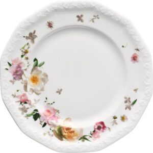 Talerz śniadaniowy Maria Róża 20 cm – elegancki design, porcelanowy, kwiatowy motyw