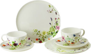 Zestaw śniadaniowy Brillance Wiosenny Ogród 6 el. – elegancki design, ceramiczny, kolorowy